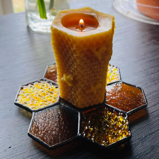 Stained Glass Candle Base